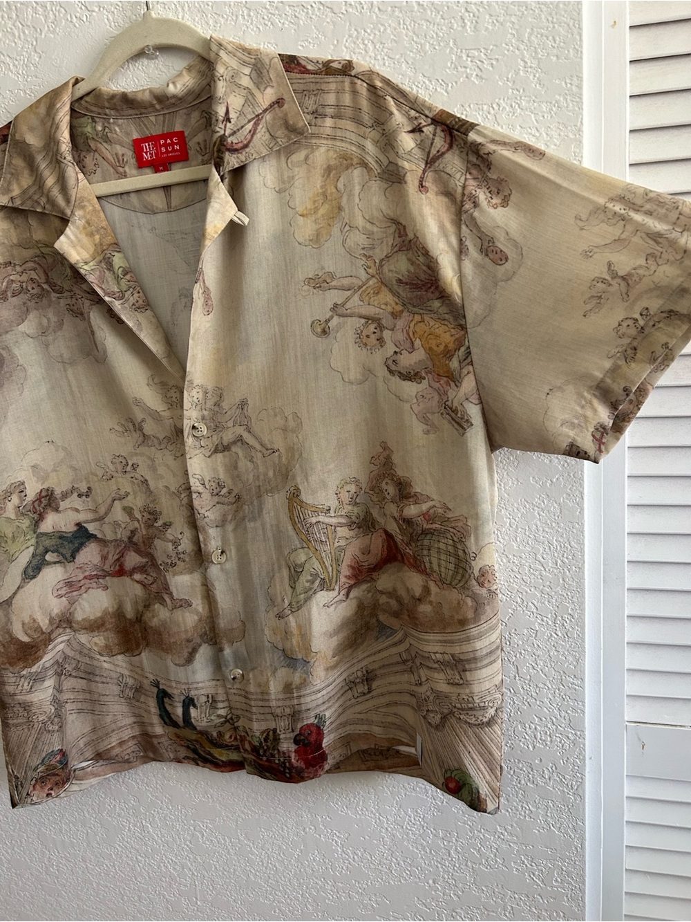 PacSun x THE MET Art Museum Deliverance Muriel Art Button Up Short Sleeve Shirt - Picture 3 of 7